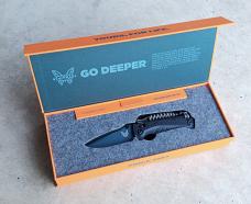 Benchmade Mini Adira AXIS Lock Folding Knife Tempest Gray Grivory Blue MagnaCut Blade - New