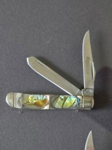 Remington Collector’s Series Complete 12-Knife #000 Serialized Abalone Handles 