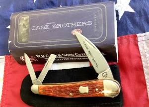 2003 Case Brothers Whittler (6355 WH) w/ Chestnut Brown Bone Handles -NOS in tin