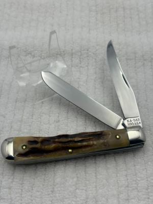 Ka-Bar USA 1195 2 Blade Stag Trapper Pocket Knife (134) 