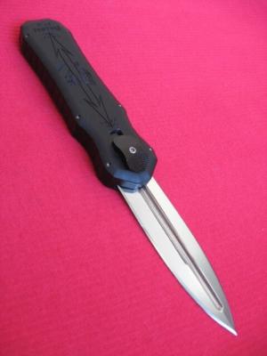 Early Piranha Excalibur OTF Automatic Switchblade Knife Black