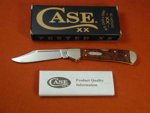 Case xx Brown Maple Burl Wood Mini Copperlock Knife 64067 USA Made in 2023 NIB 71749L SS 