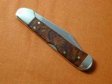 Case xx Brown Maple Burl Wood Mini Copperlock Knife 64067 USA Made in 2023 NIB 71749L SS 