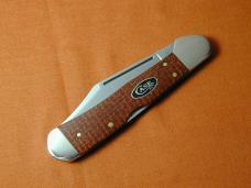 Case xx Smooth Dark Red Burlap Micarta Copperlock Knife 12275 USA Made in 2025 NIB 101549L CS