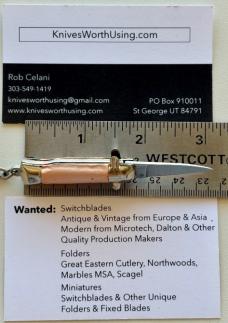 Bambi Miniature Switchblade Knife, Pink Handle, Made By Farfalli In Italy, Unused