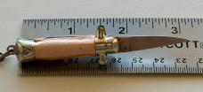 Bambi Miniature Switchblade Knife, Pink Handle, Made By Farfalli In Italy, Unused