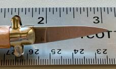 Bambi Miniature Switchblade Knife, Pink Handle, Made By Farfalli In Italy, Unused