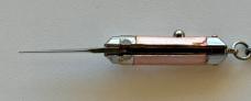 Bambi Miniature Switchblade Knife, Pink Handle, Made By Farfalli In Italy, Unused