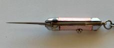 Bambi Miniature Switchblade Knife, Pink Handle, Made By Farfalli In Italy, Unused