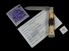 Titusville Cutlery Genuine Burnt Stag Lexingtonian Coffin Jack Knife Rare 1 of 30 COA USA Made