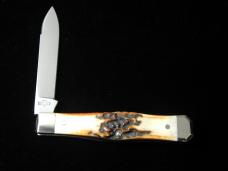 Titusville Cutlery Genuine Burnt Stag Lexingtonian Coffin Jack Knife Rare 1 of 30 COA USA Made