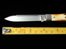 Titusville Cutlery Genuine Burnt Stag Lexingtonian Coffin Jack Knife Rare 1 of 30 COA USA Made