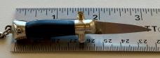 Bambi Mini Keychain Switchblade Knife, Black Handle, Made By Farfalli In Italy, Unused