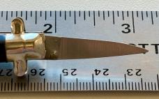 Bambi Mini Keychain Switchblade Knife, Black Handle, Made By Farfalli In Italy, Unused
