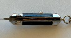 Bambi Mini Keychain Switchblade Knife, Black Handle, Made By Farfalli In Italy, Unused
