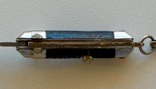 Bambi Mini Keychain Switchblade Knife, Black Handle, Made By Farfalli In Italy, Unused