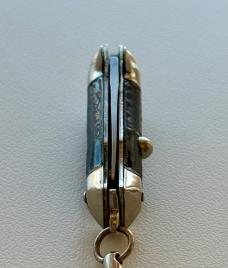 Bambi Mini Keychain Switchblade Knife, Black Handle, Made By Farfalli In Italy, Unused