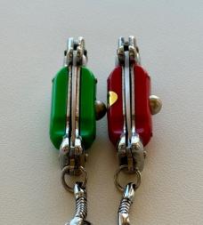 4 Mini Keychain Switchblade Knives, Fishtail Style From China, Unused
