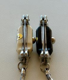 4 Mini Keychain Switchblade Knives, Fishtail Style From China, Unused