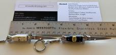 4 Mini Keychain Switchblade Knives, Fishtail Style From China, Unused