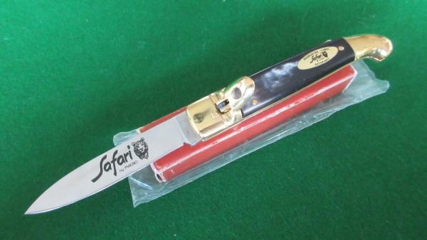NICE NOS Safari INOX Italy Lever Lock Switchblade MAGRO ETCHED MIB ! NICE NOS Safari INOX Italy Lever Lock Switchblade MAGRO ETCHED MIB !