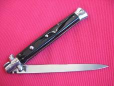 New Old Stock "INOX" 13 Inch Jet Black ITALIAN STILETTO Switchblade Knife