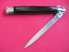New Old Stock "INOX" 13 Inch Jet Black ITALIAN STILETTO Switchblade Knife