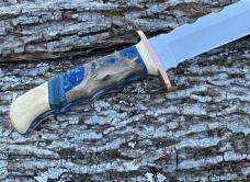 BUCK LEROY REMER CUSTOM 124 ** CHOLLA CACTUS BIRDSEYE MAPLE TRIM FIXED BLADE