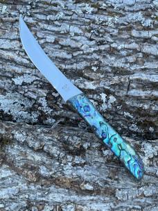 BUCK LEROY REMER CUSTOM 107 ** PAUA STEAK KNIFE SET