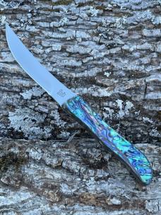 BUCK LEROY REMER CUSTOM 107 ** PAUA STEAK KNIFE SET