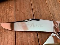 Wendell Carson Folding Hunter Amber Worm Groove Bone 