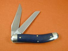Great Eastern Cutlery GEC Smooth Blue Bayou Richlite Bayou Trapper Knife NIT Made in USA 881225