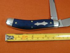 Great Eastern Cutlery GEC Smooth Blue Bayou Richlite Bayou Trapper Knife NIT Made in USA 881225