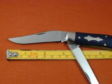 Great Eastern Cutlery GEC Smooth Blue Bayou Richlite Bayou Trapper Knife NIT Made in USA 881225