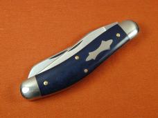 Great Eastern Cutlery GEC Smooth Blue Bayou Richlite Bayou Trapper Knife NIT Made in USA 881225