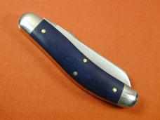 Great Eastern Cutlery GEC Smooth Blue Bayou Richlite Bayou Trapper Knife NIT Made in USA 881225