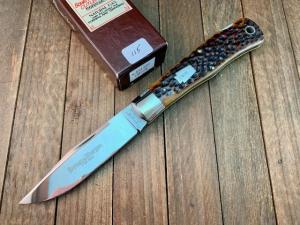 Schatt and Morgan Mountain Man Lockback Golden Root Jigged Bone 2003 Please Read