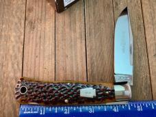 Schatt and Morgan Mountain Man Lockback Golden Root Jigged Bone 2003 Please Read