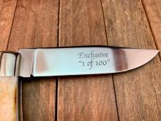 Robeson by Queen Mountain Man Lockback  STAG Tool Steel Blade 1 of 100