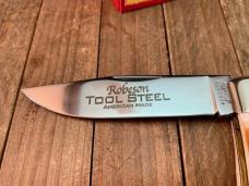 Robeson by Queen Mountain Man Lockback  STAG Tool Steel Blade 1 of 100