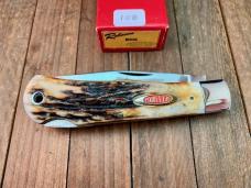 Robeson by Queen Mountain Man Lockback  STAG Tool Steel Blade 1 of 100