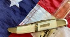 Russell Large Locking Toothpick Pocket Knife w/ Great Mother of Pearl Handles + Abalone Band - NOS