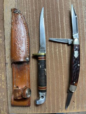 Western fixed blade & whittler duo