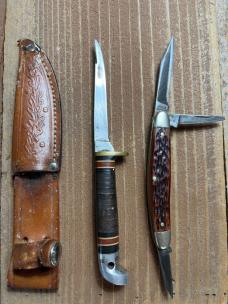 Western fixed blade & whittler duo