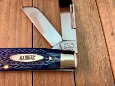 Marbles MSA Gladstone Michigan (Dave Shirley) Stockman Blue Italian Jigged Bone 2001