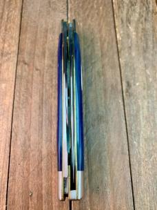 Marbles MSA Gladstone Michigan (Dave Shirley) Stockman Blue Italian Jigged Bone 2001