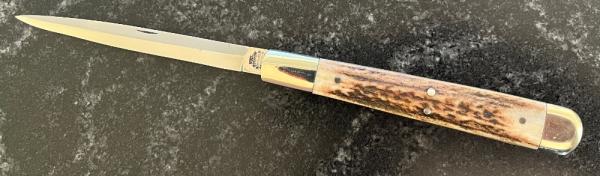 Rare IXL Wostenholm Stag Dirk Folding Knife, Sheffield England, Unused Rare IXL Wostenholm Stag Dirk Folding Knife, Sheffield England, Unused