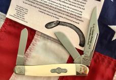 Bear & Son Stockman w/ Sweet Ivory Handles in Orig Tin +Paper work -NOS