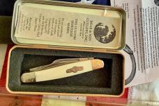 Bear & Son Stockman w/ Sweet Ivory Handles in Orig Tin +Paper work -NOS