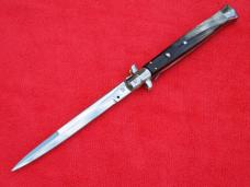  New 13" Italian Stiletto Brazilian-Horn  SS-Bayonet grind Blade full lined nickel/silver bolsters